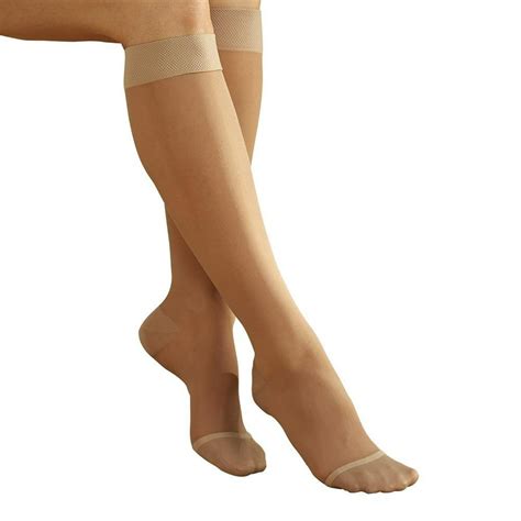 sheer support stockings|sheer thigh high compression stockings.